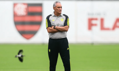 Tite comanda o treino do Flamengo