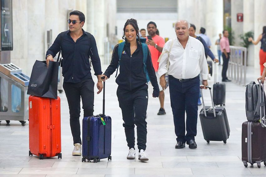 Vanessa Lopes e seu pai, Alisson Ramalho, chegam ao Rio de Janeiro para final do BBB 24 / Victor Chapetta/Agnews