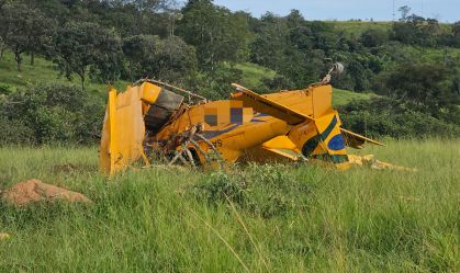 Pouso de emergência ocorreu às margens de uma rodovia em Catalão (GO)