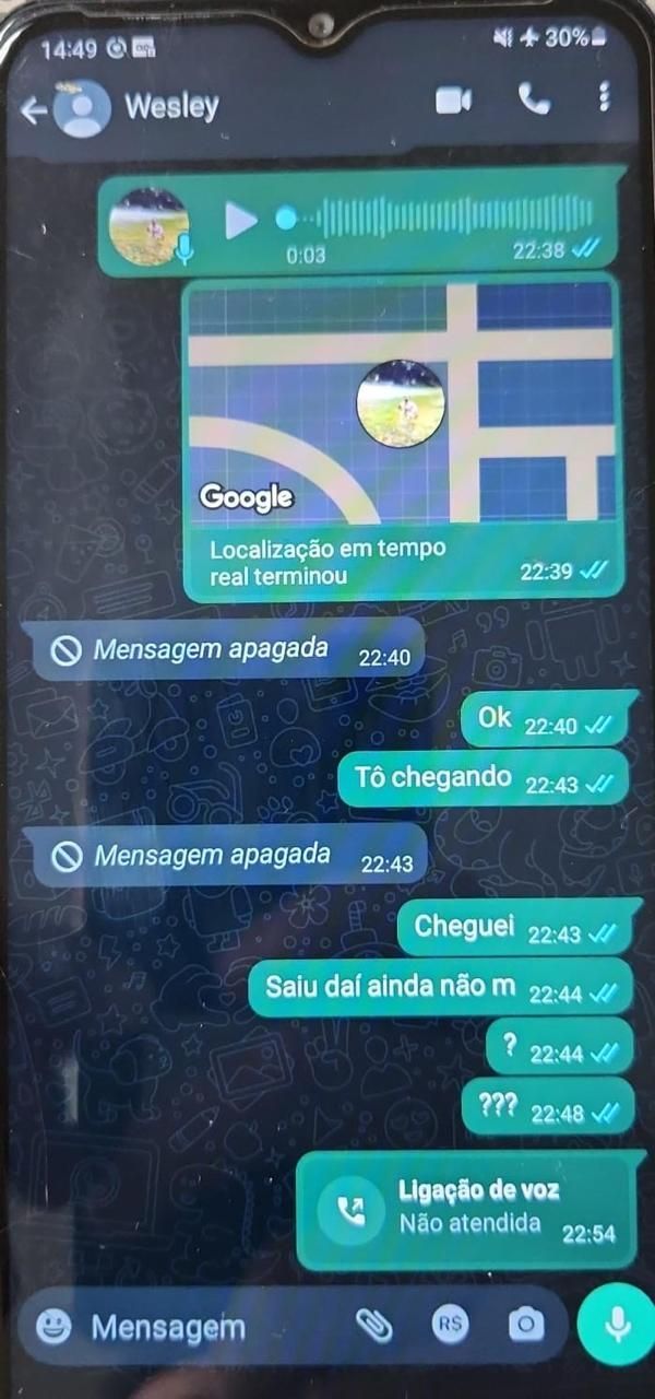 Envio da localização da família / Reprodução