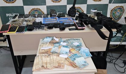 Materiais apreendidos durante operação no Rio