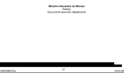 Documentos do STF apresentam tarjas que impedem a verificação da autenticidade