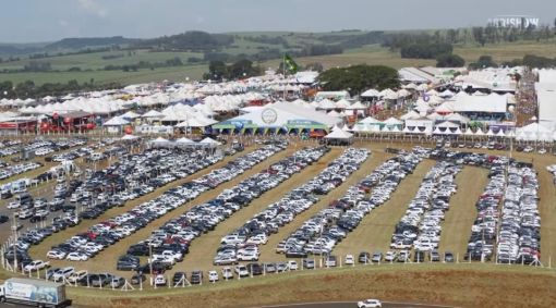 Vista aérea da Agrishow, a maior feira de agronegócio da América Latina