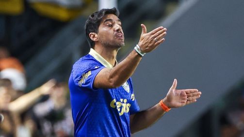 Abel Ferreira na derrota do Palmeiras para o Santos, na Vila Belmiro