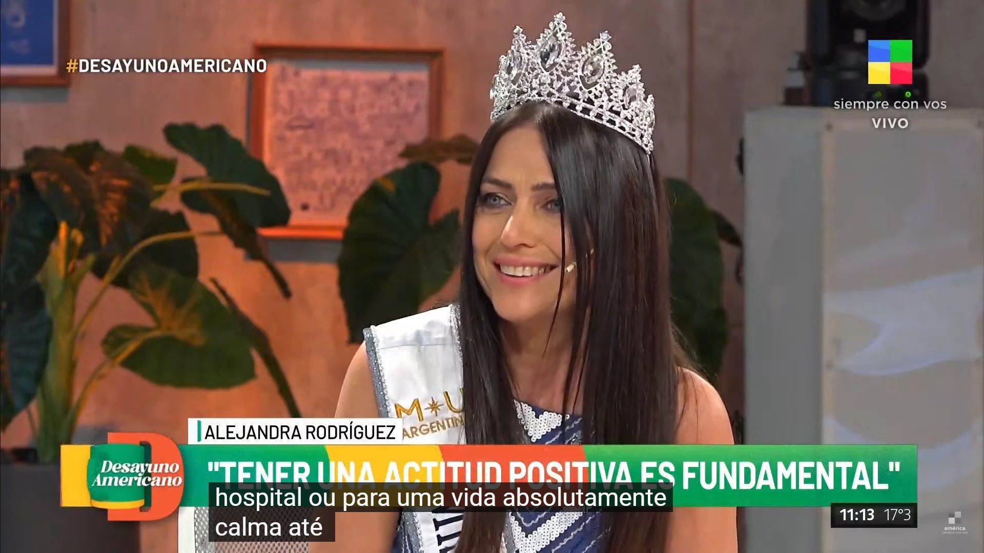 Alejandra Rodríguez, Miss Universo Buenos Aires, negou ter feito qualquer cirurgia plástica na vida