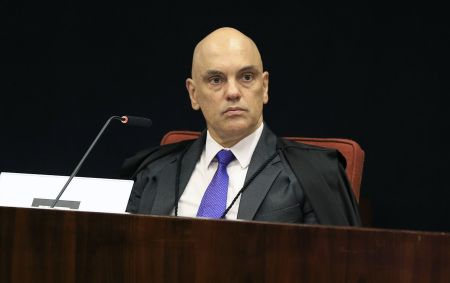 Ministro Alexandre de Moraes durante sessão da primeira turma do Supremo Tribunal Federal (STF)