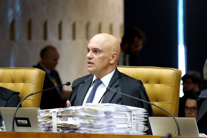 Ministro Alexandre de Moraes durante sessão no Supremo Tribunal Federal (STF) / Gustavo Moreno/SCO/STF