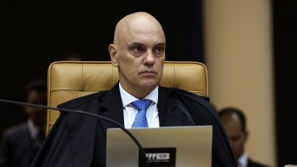 Ministro Alexandre de Moraes durante sessão plenária no Supremo Tribunal Federal (STF)