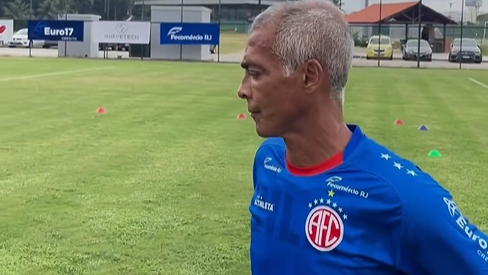 Romário após primeiro treino