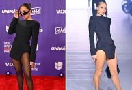 Anitta usa vestido desfilado por Paris Hilton na Semana de Moda de Paris