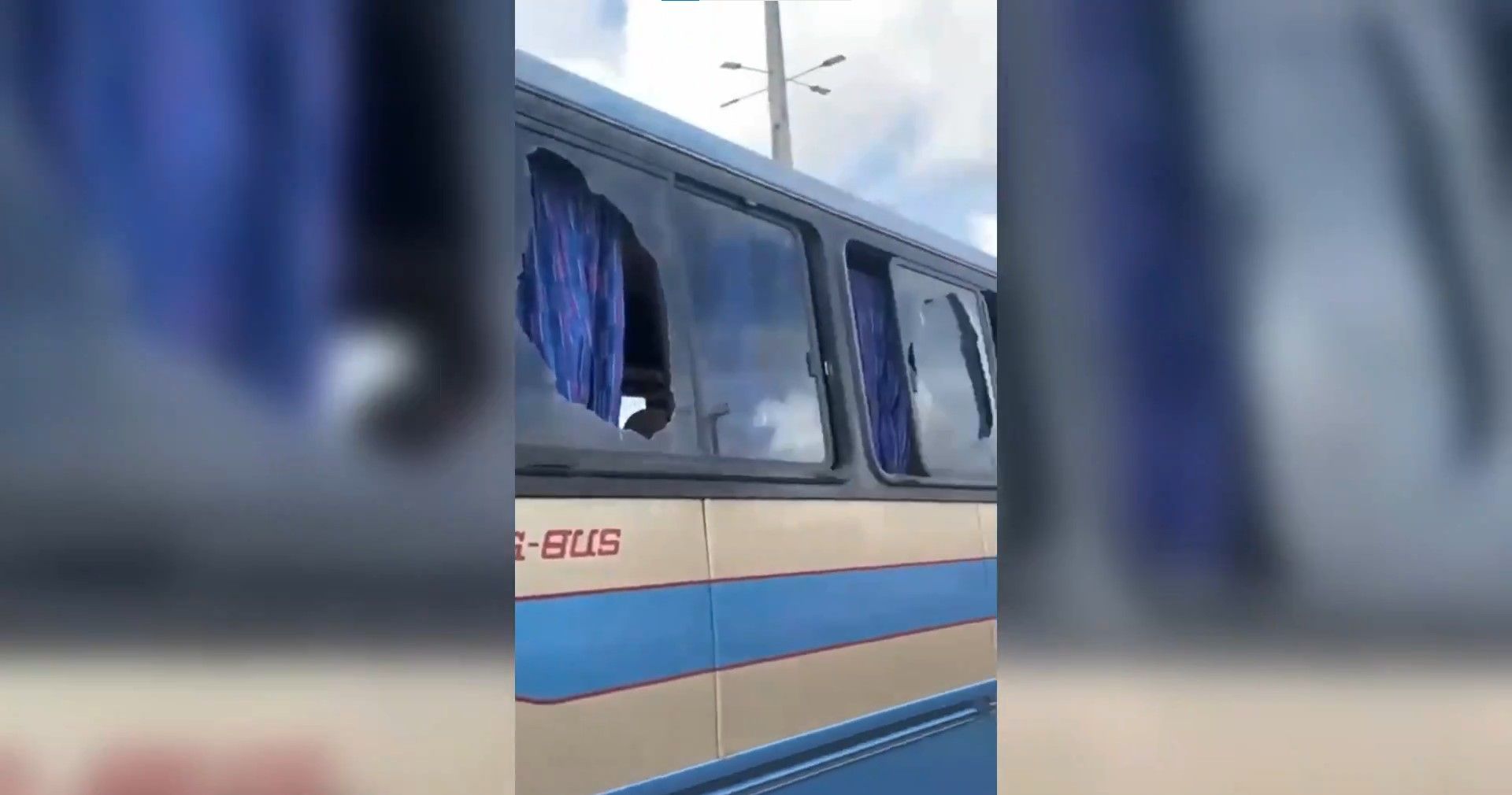 Ônibus com torcida do Sousa-PB sofreu atentado nesta madrugada
