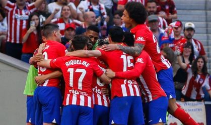 Jogadores comemoram vitória contra o Girona