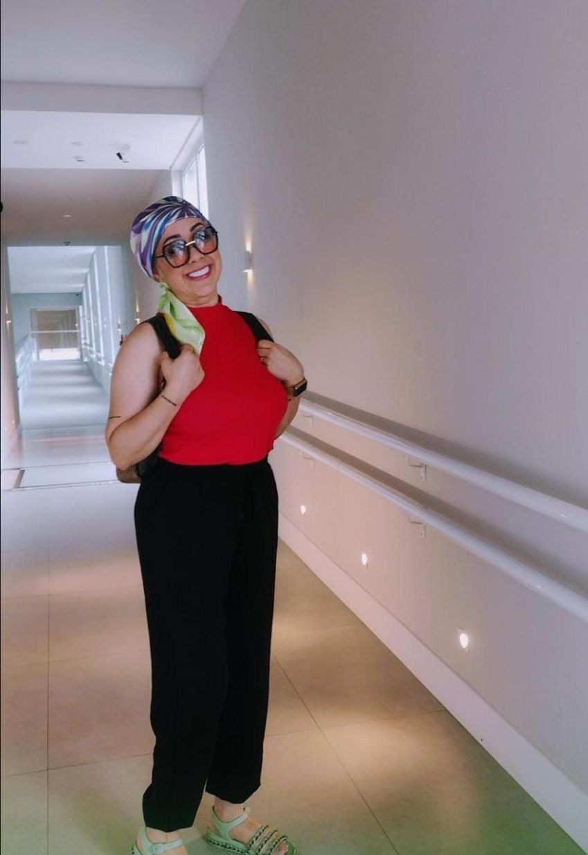 A auxiliar em contabilidade, Patrícia Figueiredo, conta como foi receber o diagnóstico de sarcoma, um tipo raro de câncer / Arquivo Pessoal/Agência Einstein