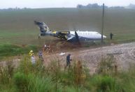 Avião particular da Cimed sai da pista ao pousar no Rio Grande do Sul
