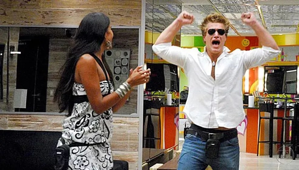 Diego Alemão celebra vitória do BBB7