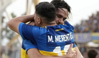 Cavani e Merentiel, atacantes do Boca Juniors que podem enfrentar o Fortaleza