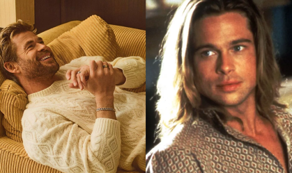 “Nunca houve um homem mais bonito na tela”, disse Chris Hemsworth sobre Brad Pitt no longa