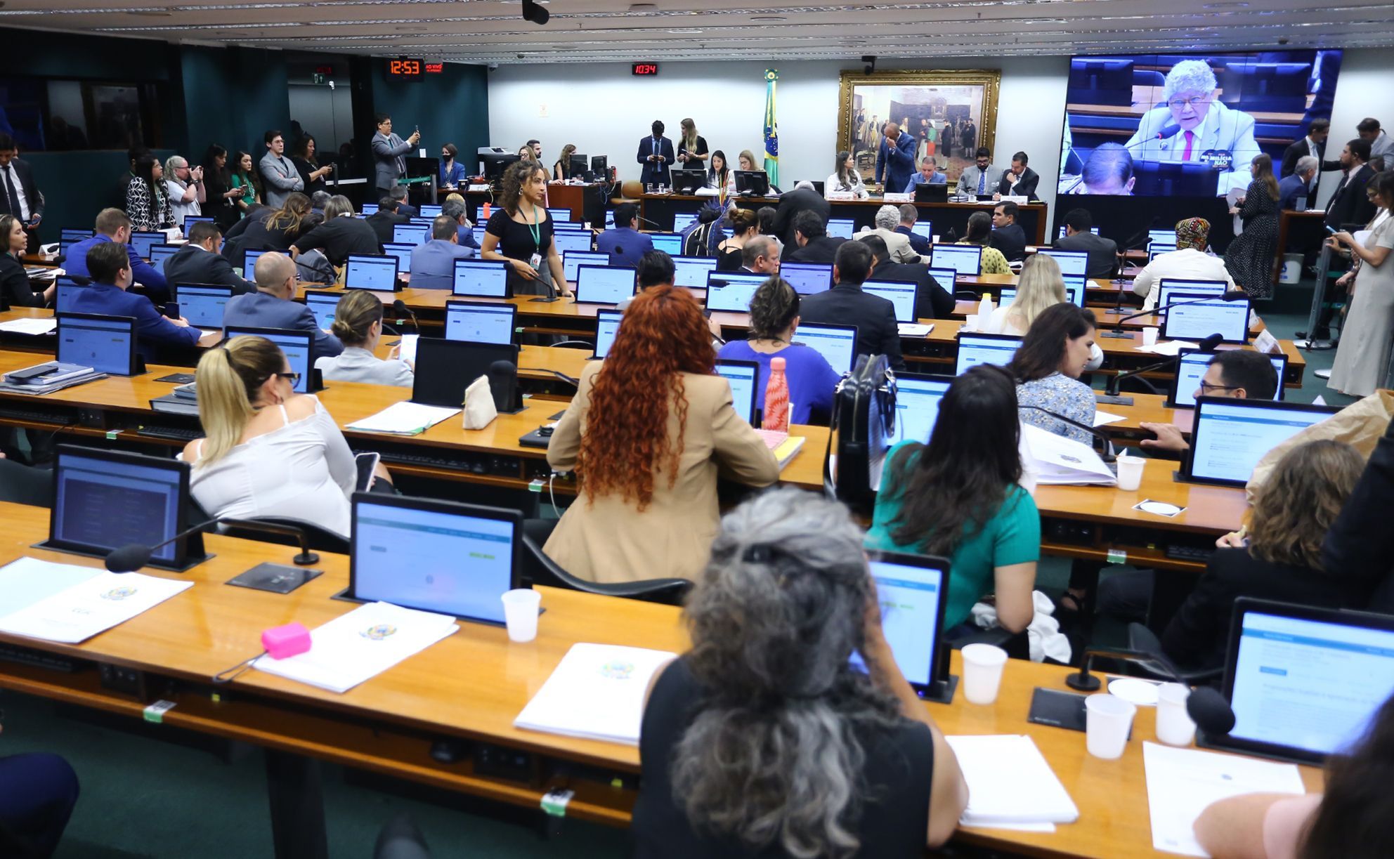 Comissão de Constituição e Justiça e de Cidadania (CCJ) da Câmara dos Deputados durante sessão, em 10 de abril de 2024