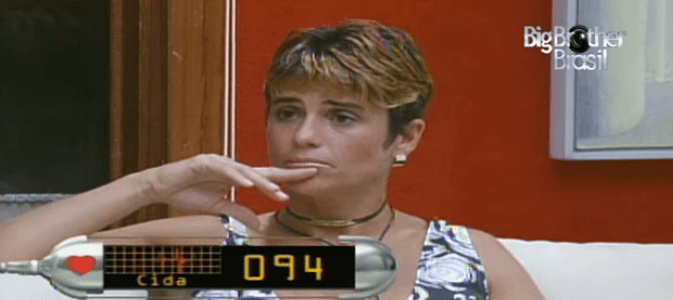 Cida foi eliminada na semifinal do BBB2 com 59% dos votos / Reprodução/YouTube/BBB