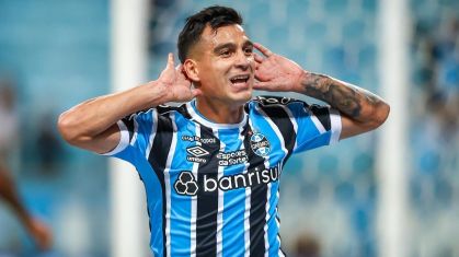Franco Cristaldo foi o autor do gol da vitória do Grêmio
