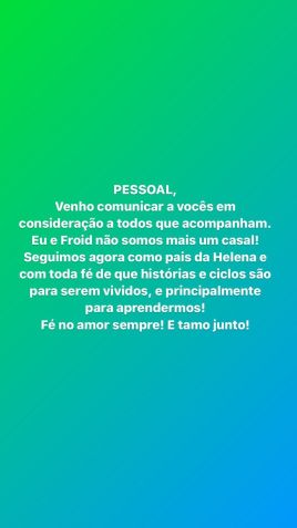 Cynthia Luz anuncia término com rapper Froid / Reprodução/Cynthia Luz/Instagram