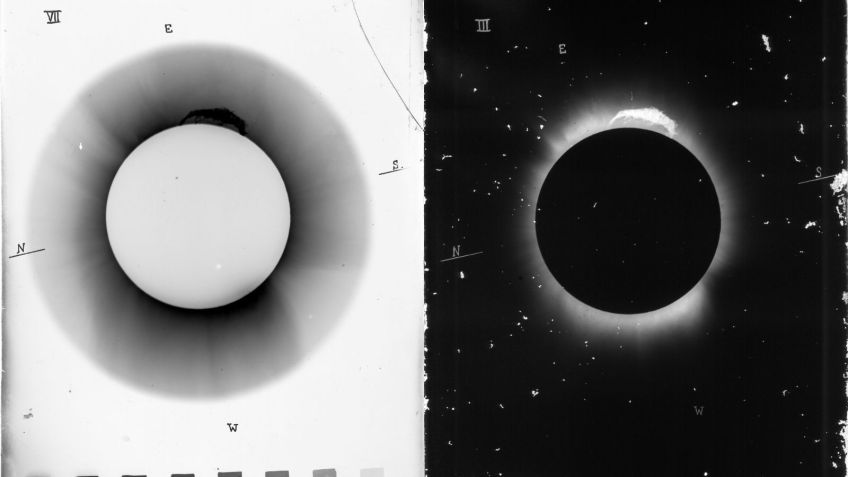 Fotos registradas pelo astrônomo brasileiro Allyrio de Mattos durante o eclipse solar total de 1919, em Sobral (CE). /Museu de Astronomia e Ciências Afins (MAST)