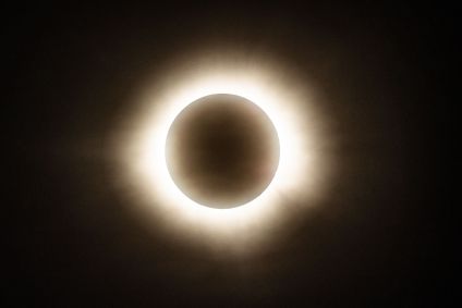 Eclipse total visto de Mazatlán, no México, no dia 8 de abril de 2024