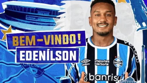 Edenílson foi anunciado como reforço do Grêmio nesta sexta-feira (19)