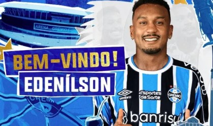 Edenílson foi anunciado como reforço do Grêmio nesta sexta-feira (19)