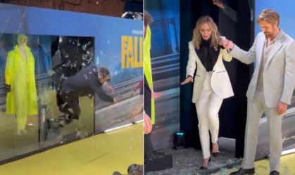 Web reage à chegada de Emily Blunt e Ryan Gosling na première de "O Dublê"