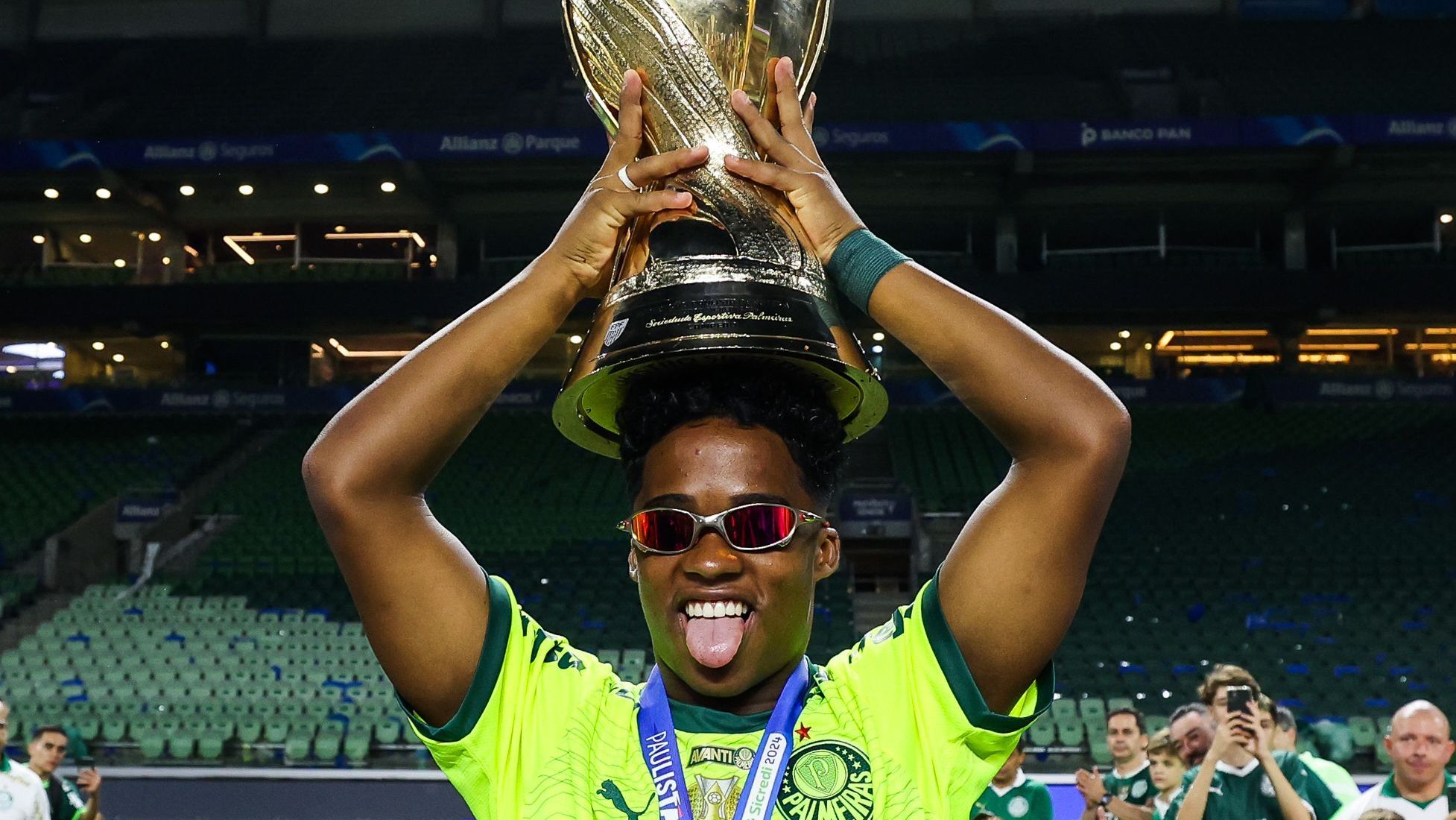 Endrick foi campeão paulista pelo Palmeiras