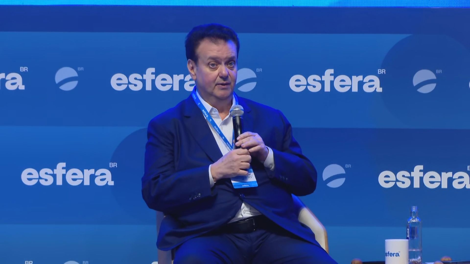 Gilberto Kassab em evento da Esfera Brasil, em 22 de abril de 2024