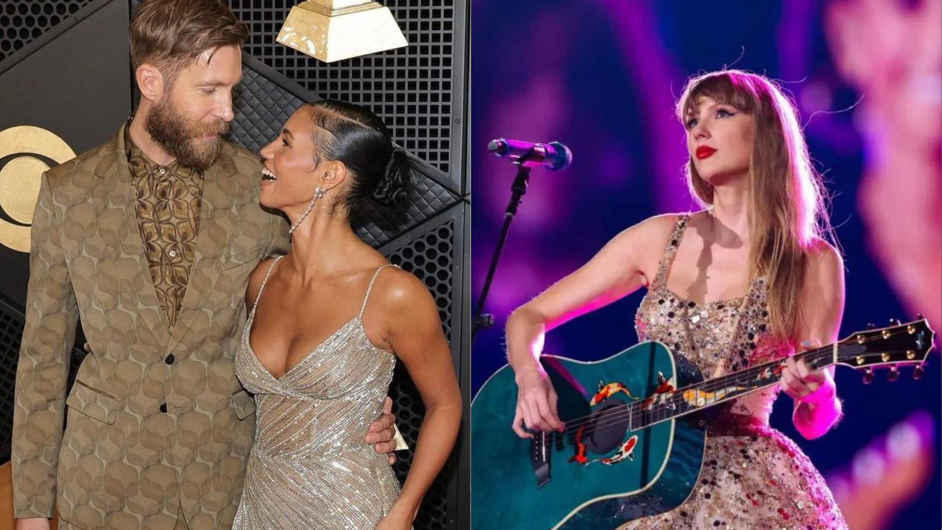 esposa de calvin harris diz que é uma fã de taylor swift