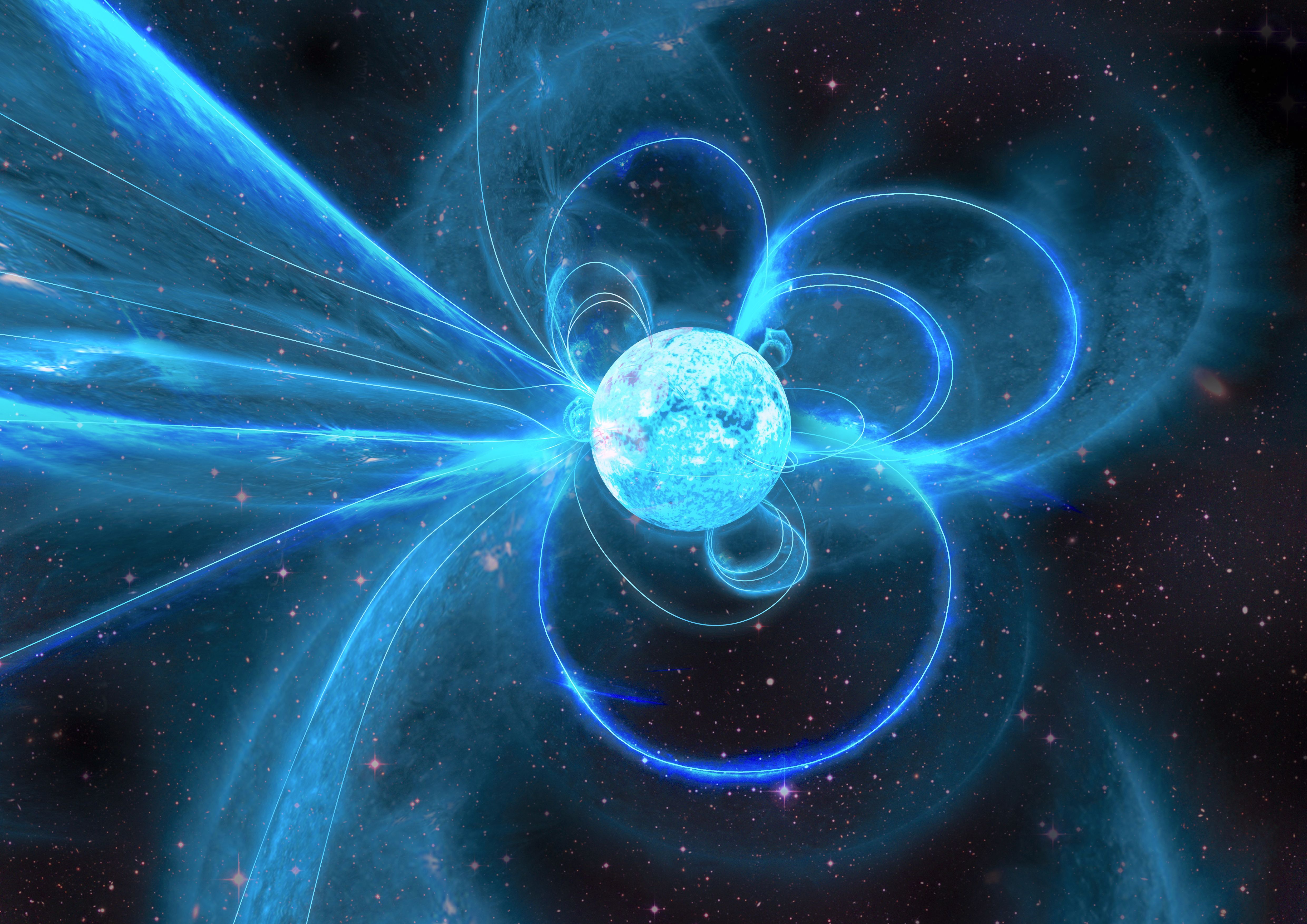 Radiação vinda de estrelas classificadas como magnetar é raramente registrada