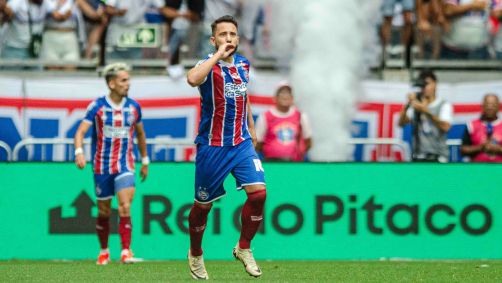 Everton Ribeiro comemora gol pelo Bahia na final do Campeonato Baiano