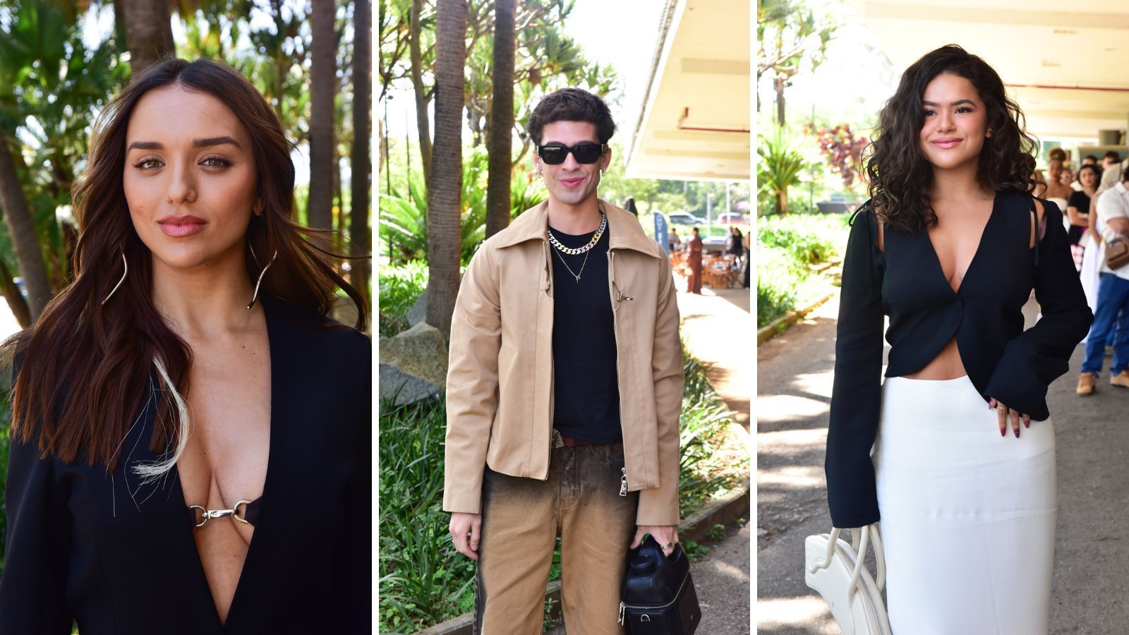 Rafa Kalimann, João Guilherme e Maisa Silva acompanham desfile da Misci