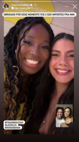 Leidy, Fernanda e Maycon se reencontram após deixarem o BBB 24 / Reprodução/Instagram