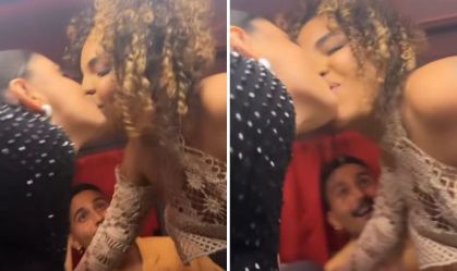 Após final do BBB24, Fernanda e Pitel trocam selinho; assista