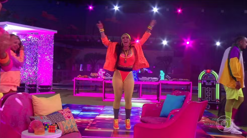 Giovanna em sua segunda Festa do Líder, no BBB 24 / Reprodução/Globo