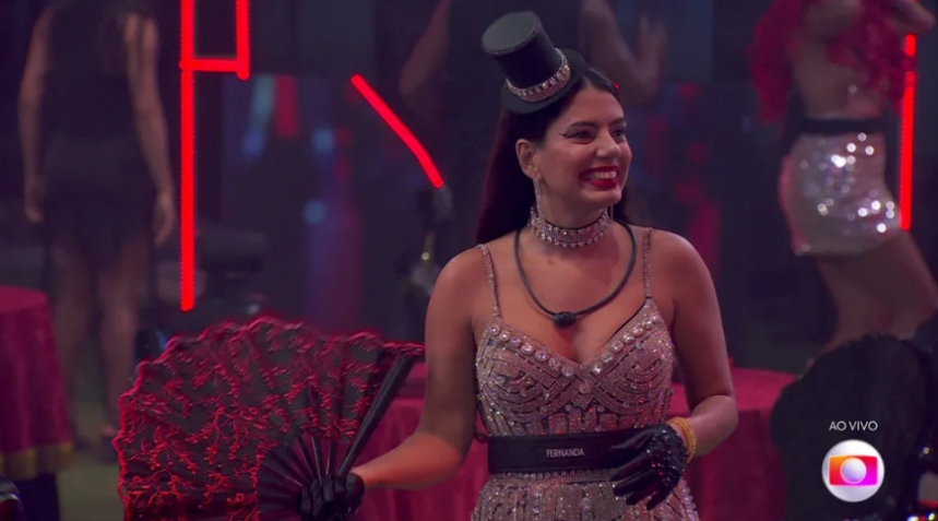 Fernanda teve festa com temática burlesca no BBB 24 / Reprodução/Globo