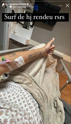 Felipe Poeta compartilha foto internado em hospital / Reprodução/Instagram