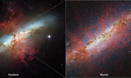 Telescópio James Webb analisa galáxia que ainda está formando estrelas