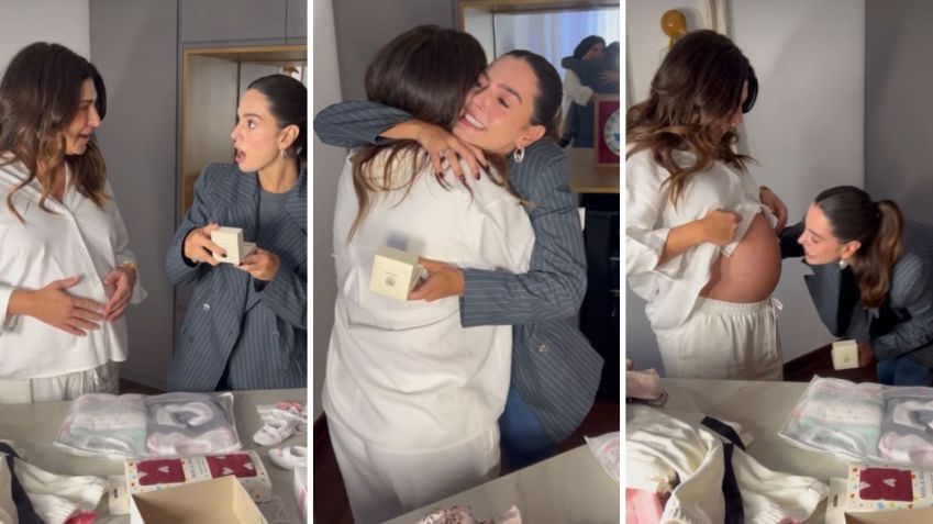 Giovanna Lancellotti ao saber que seria madrinha de filha de Fê Paes Leme • Reprodução/Giovanna Lancellotti/Instagram