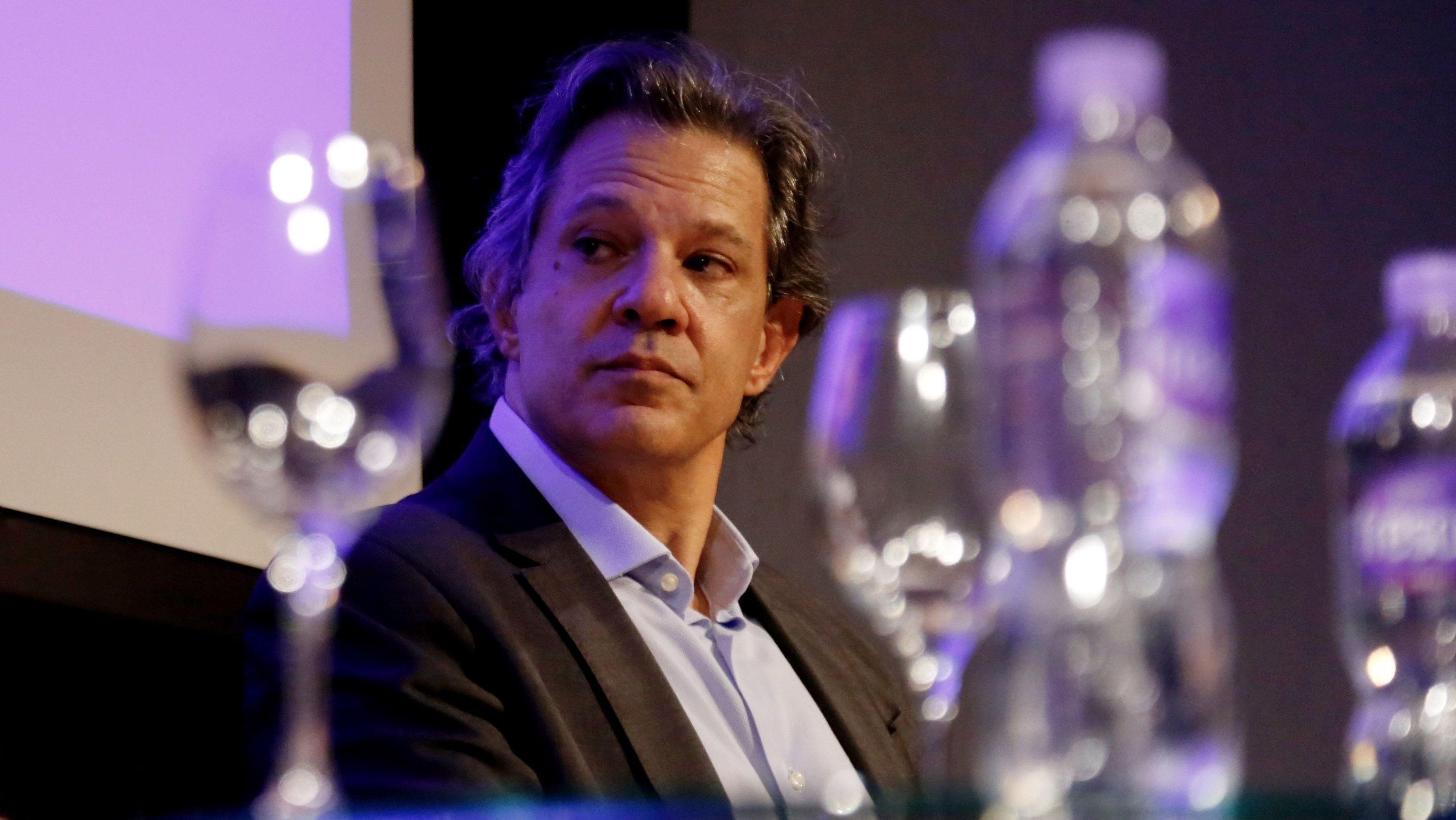 Ministro da Fazenda, Fernando Haddad, durante painel do evento Phenomenal World para a América Latina, em São Paulo, 5 de abril de 2024