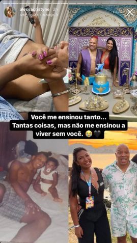 Alessa Cristyne postou fotos ao lado do pai, Anderson Leonardo (crédito: reprodução/Instagram)