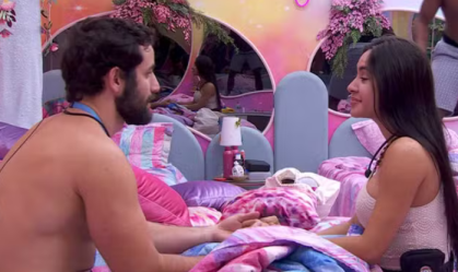 Matteus e Isabelle conversam sobre um possível romance no BBB24