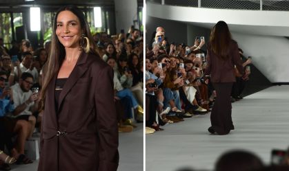 Cantora encerrou o desfile da marca nesta terça-feira (23)
