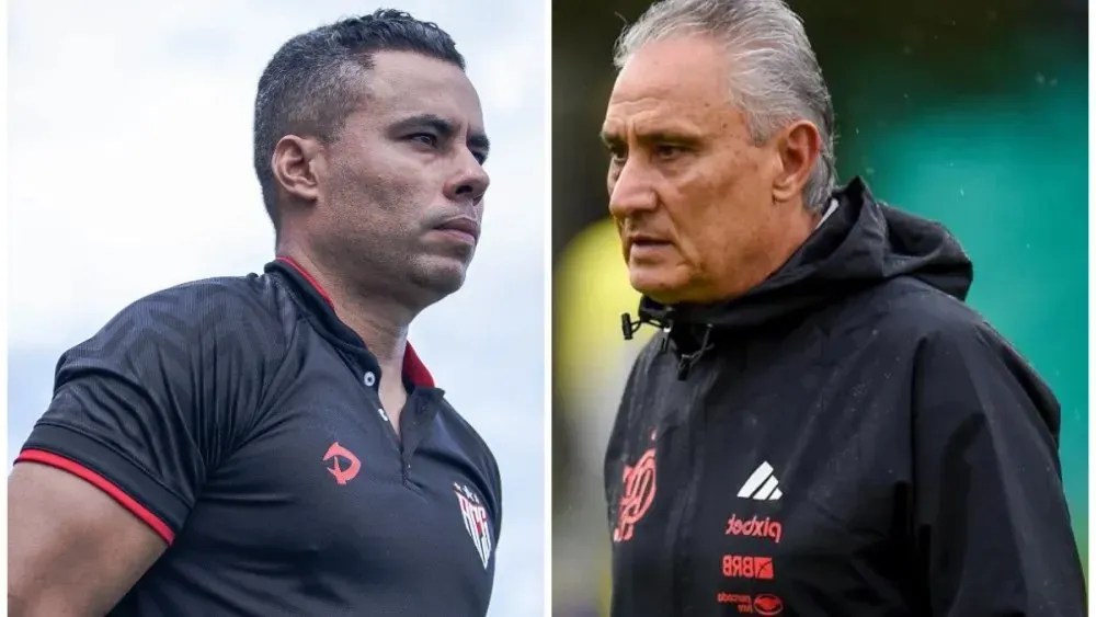 Jair Ventura, do Atlético-GO, e Tite, do Flamengo, se enfrentam na primeira rodada do Campeonato Brasileiro