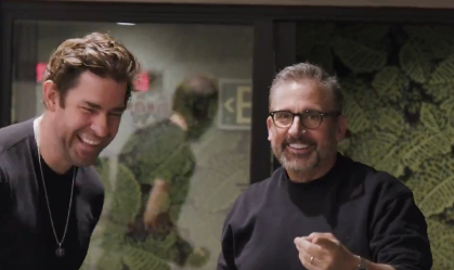 John Krasinski e Steve Carell, de "The Office", se reencontram em novo filme
