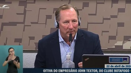 John Textor durante oitiva no Senado Federal, na CPI da Manipulação de Jogos e Apostas Esportivas